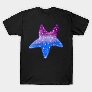 Purple and Blue Watercolor Starfish T-Shirt